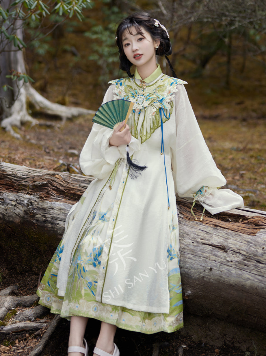 "青鸟还川" BLUEBIRD RETURNS MING DYNASTY HANFU SET