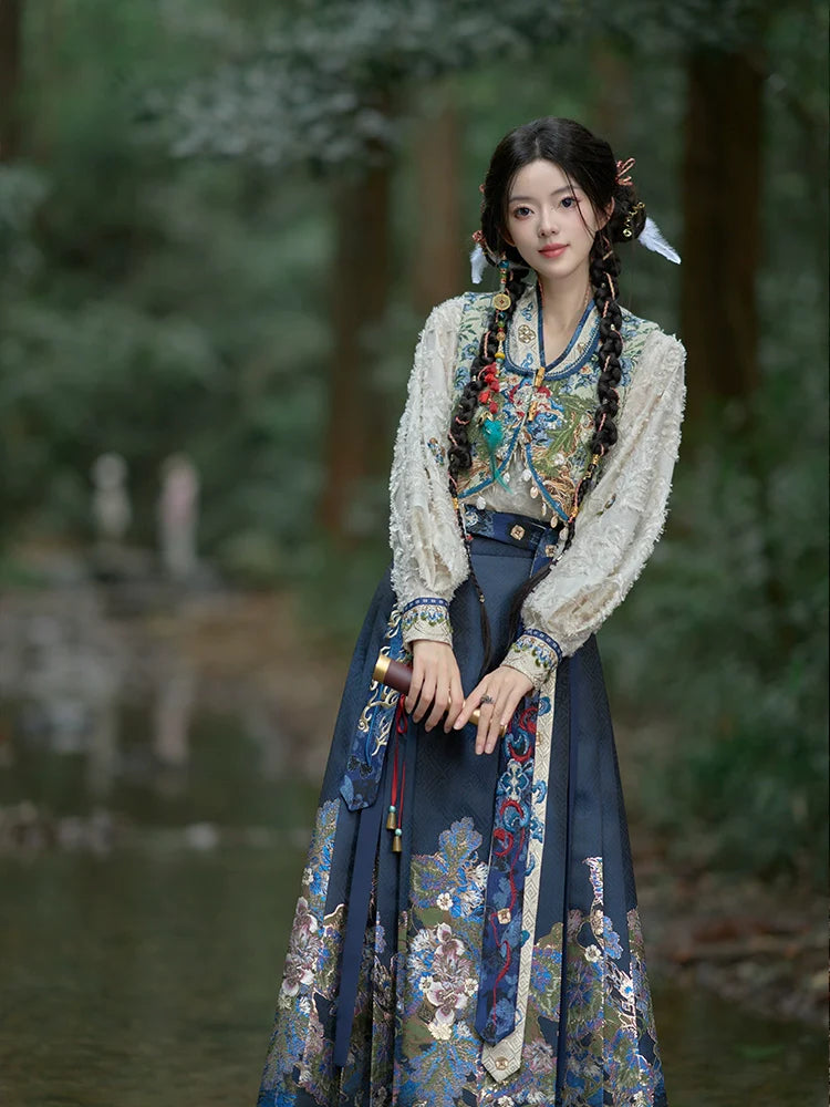 "蛇沼鬼城-盗墓笔记联名" Modern Hanfu Set