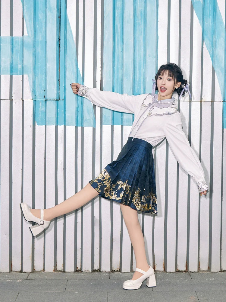 (Final Sale) "春黛" Modern-style Hanfu Skirt