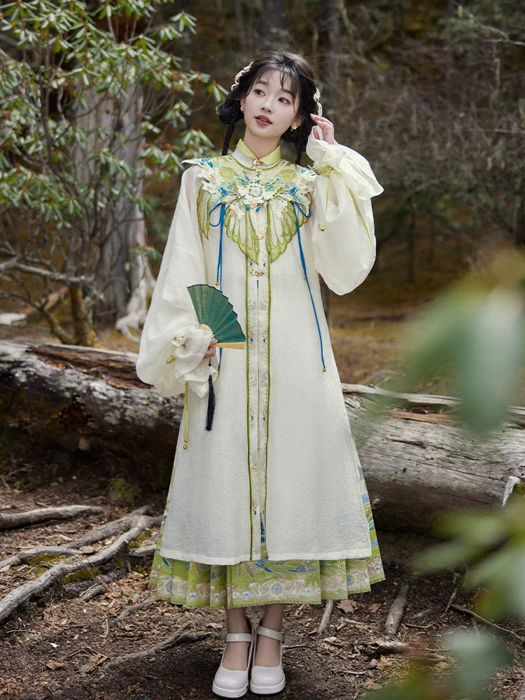 (Final Sale) "青鸟还川" Modern-style Hanfu Set