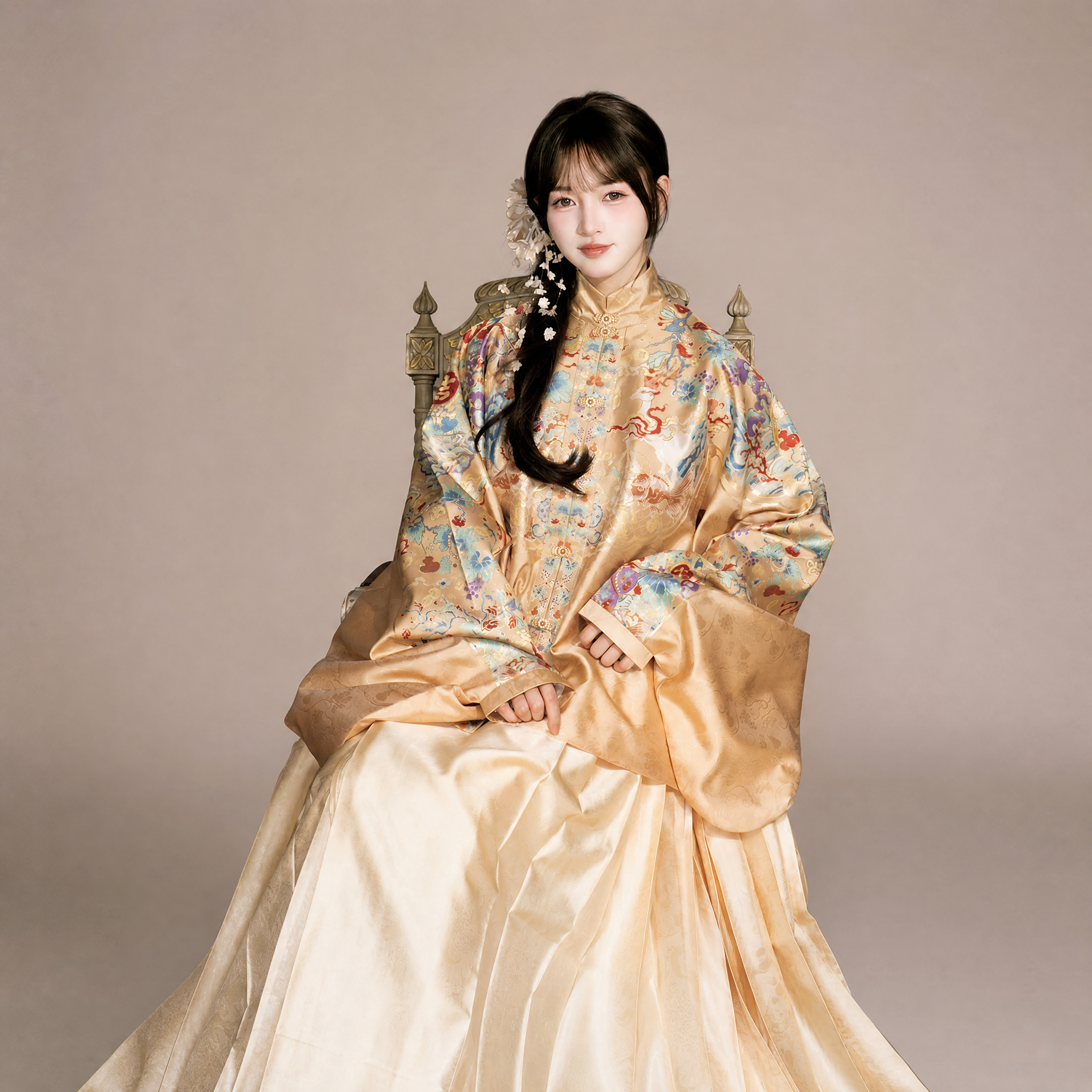 Ming-Style Brocade Mamian Set