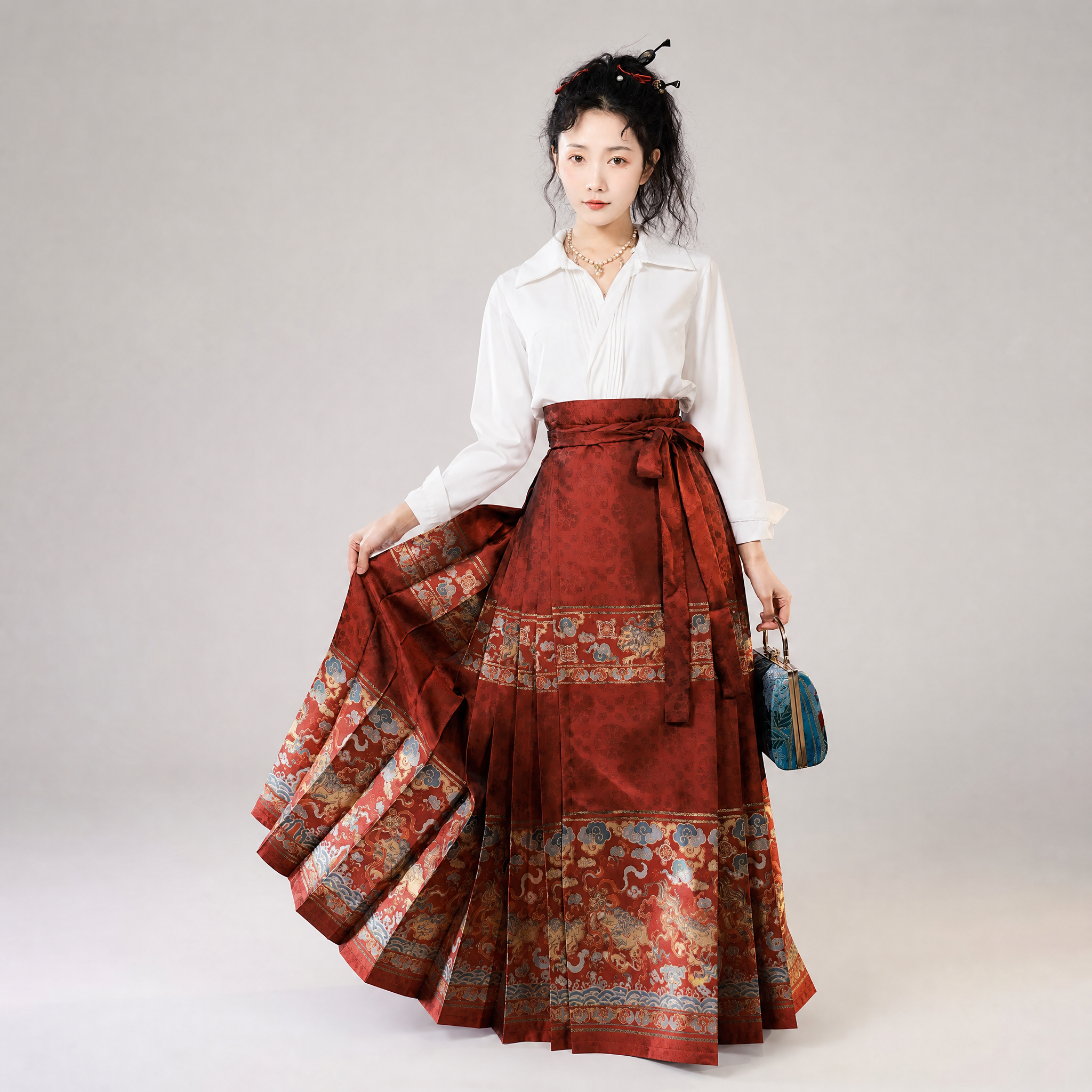 狮子球 Mamian Skirt Set