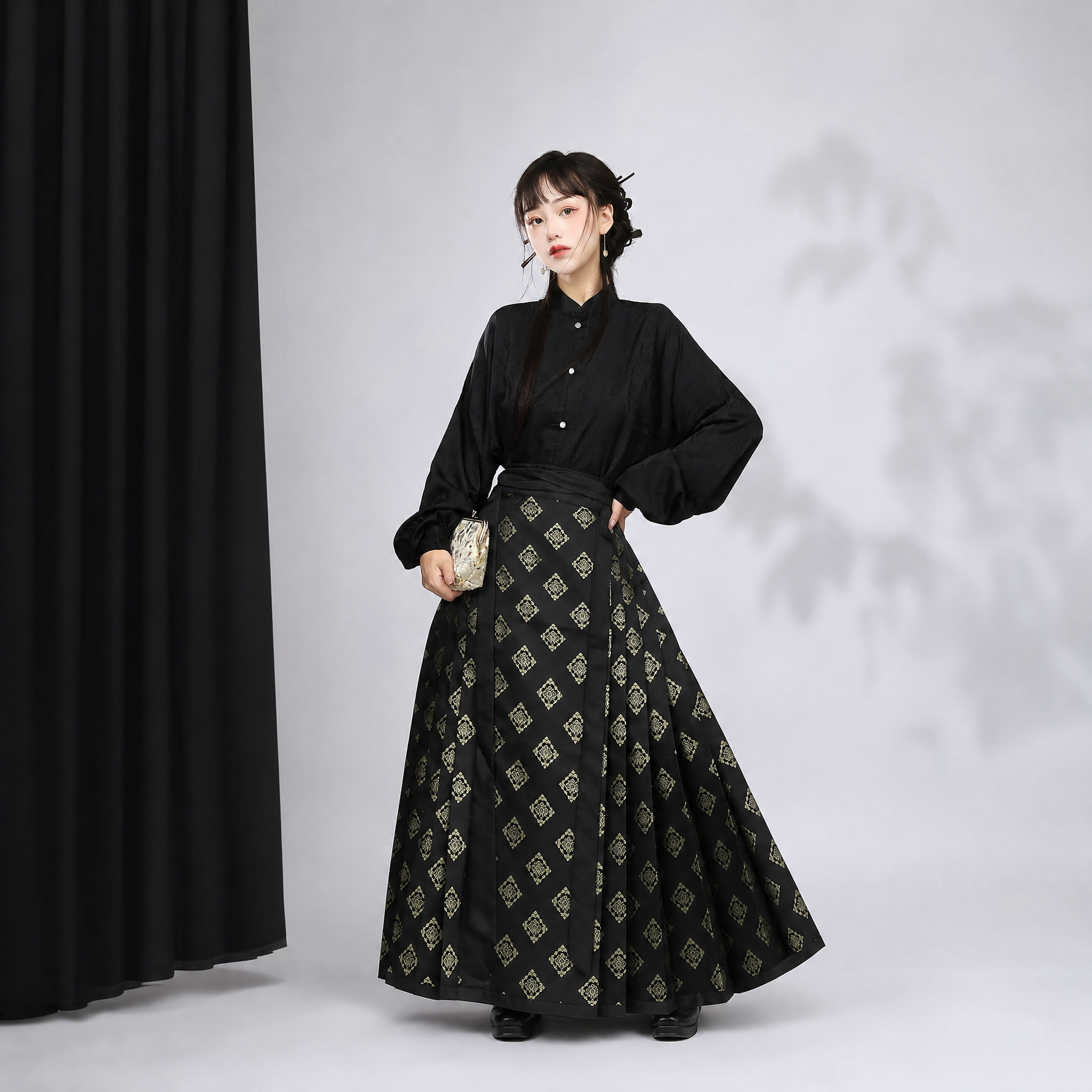 明月松间 Spirited Moon Pine Mamian Skirt