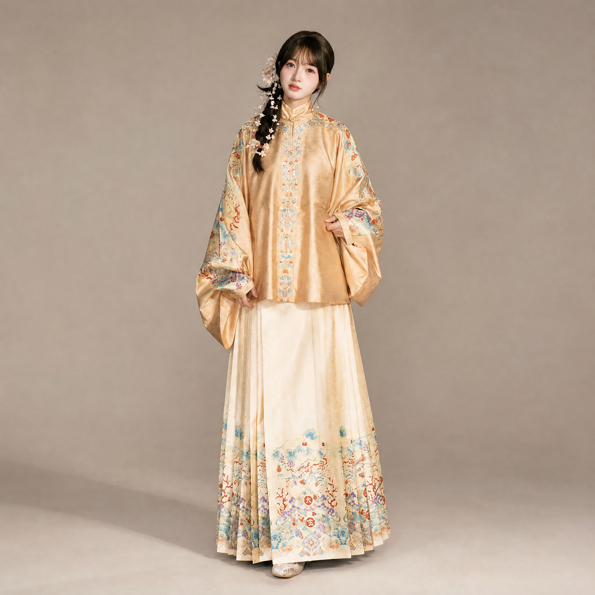 Ming-Style Brocade Mamian Set