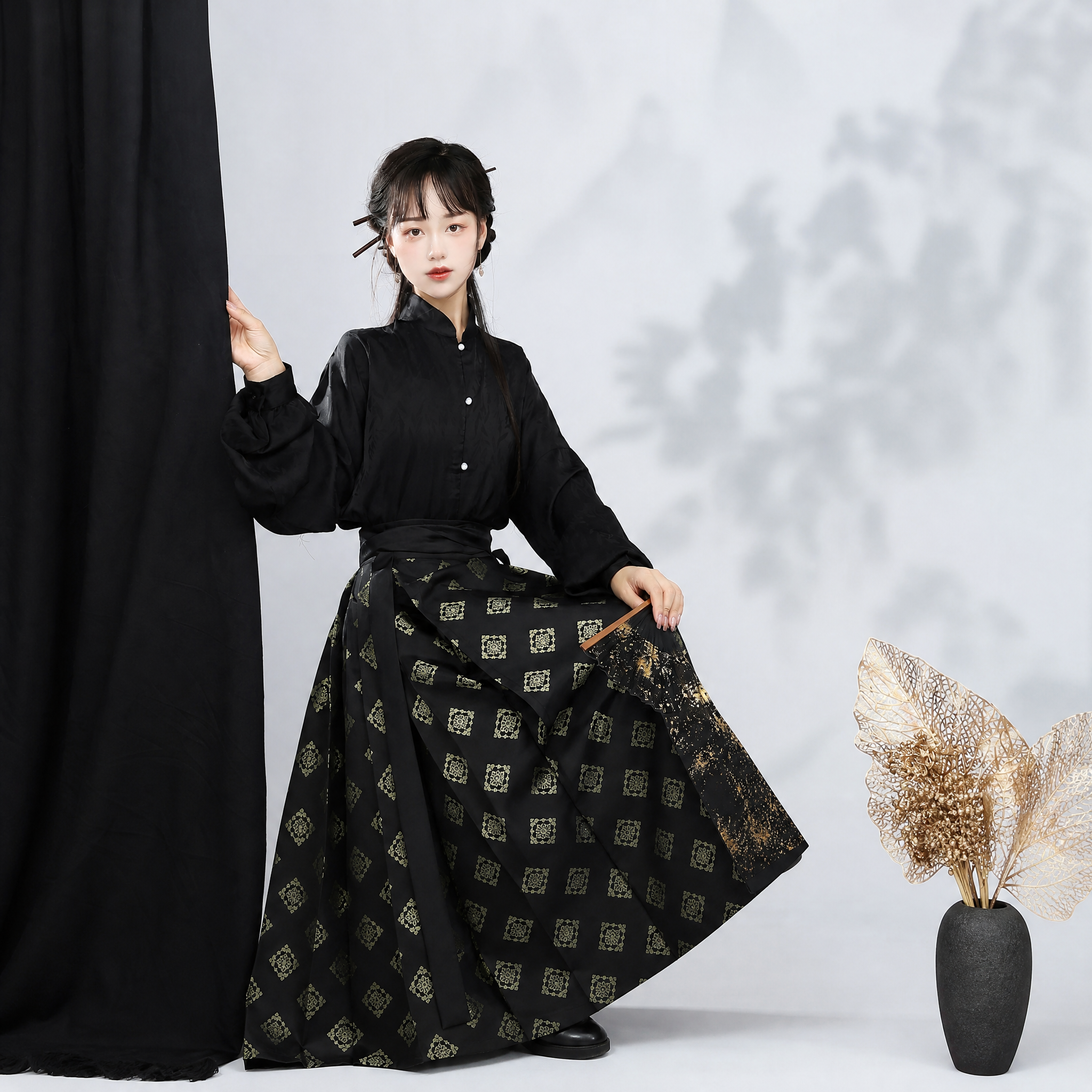 明月松间 Spirited Moon Pine Mamian Skirt