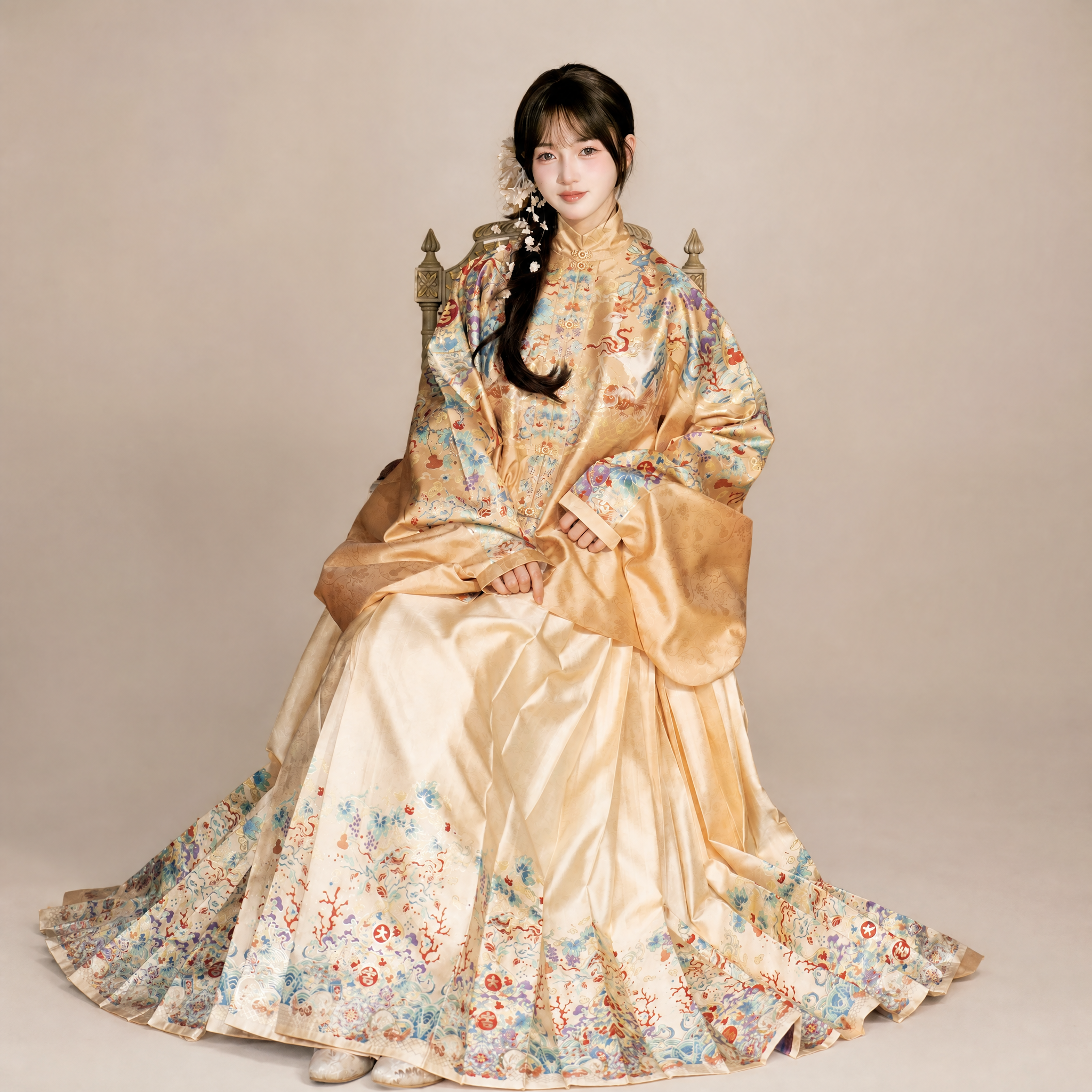 Ming-Style Brocade Mamian Set