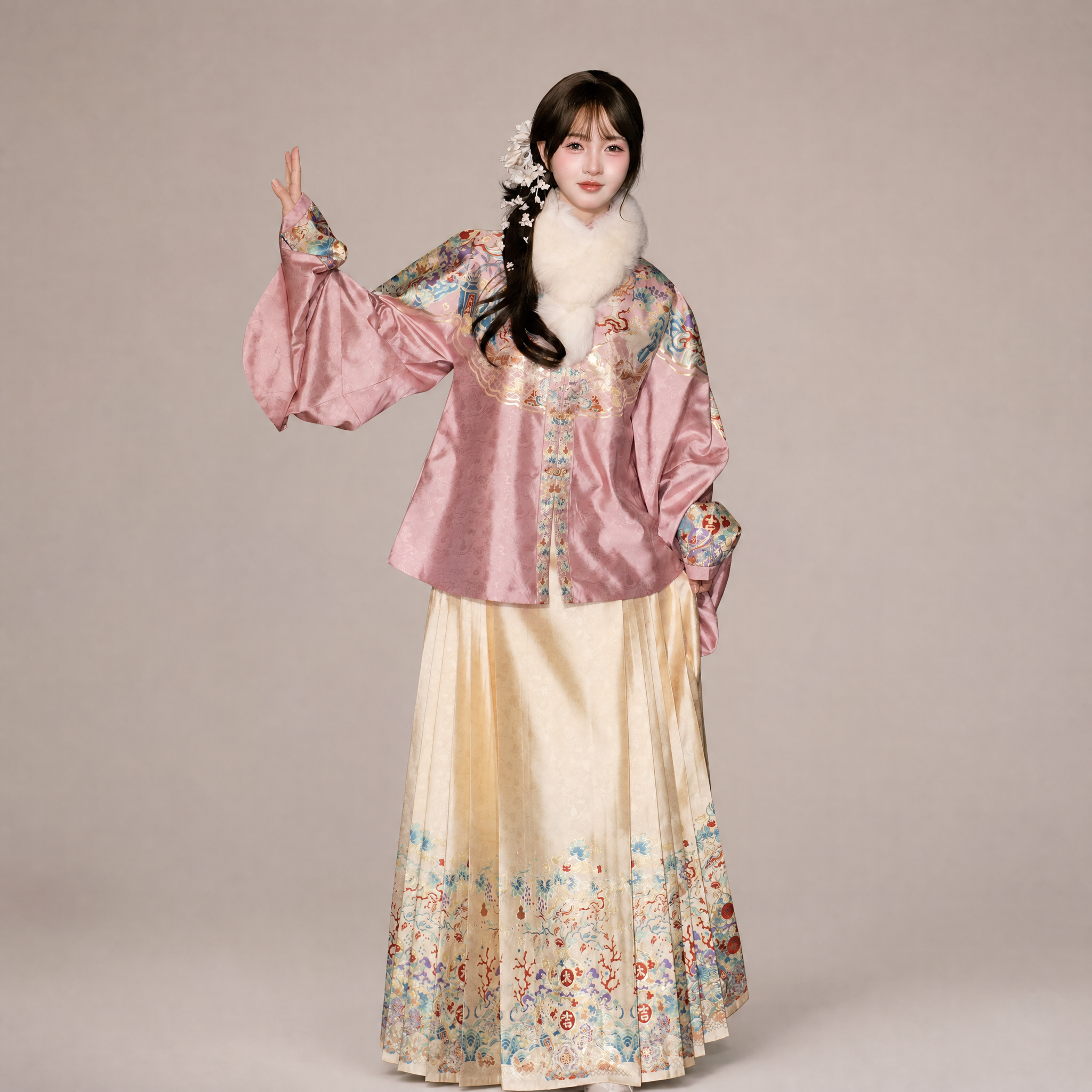 Ming-Style Brocade Mamian Set