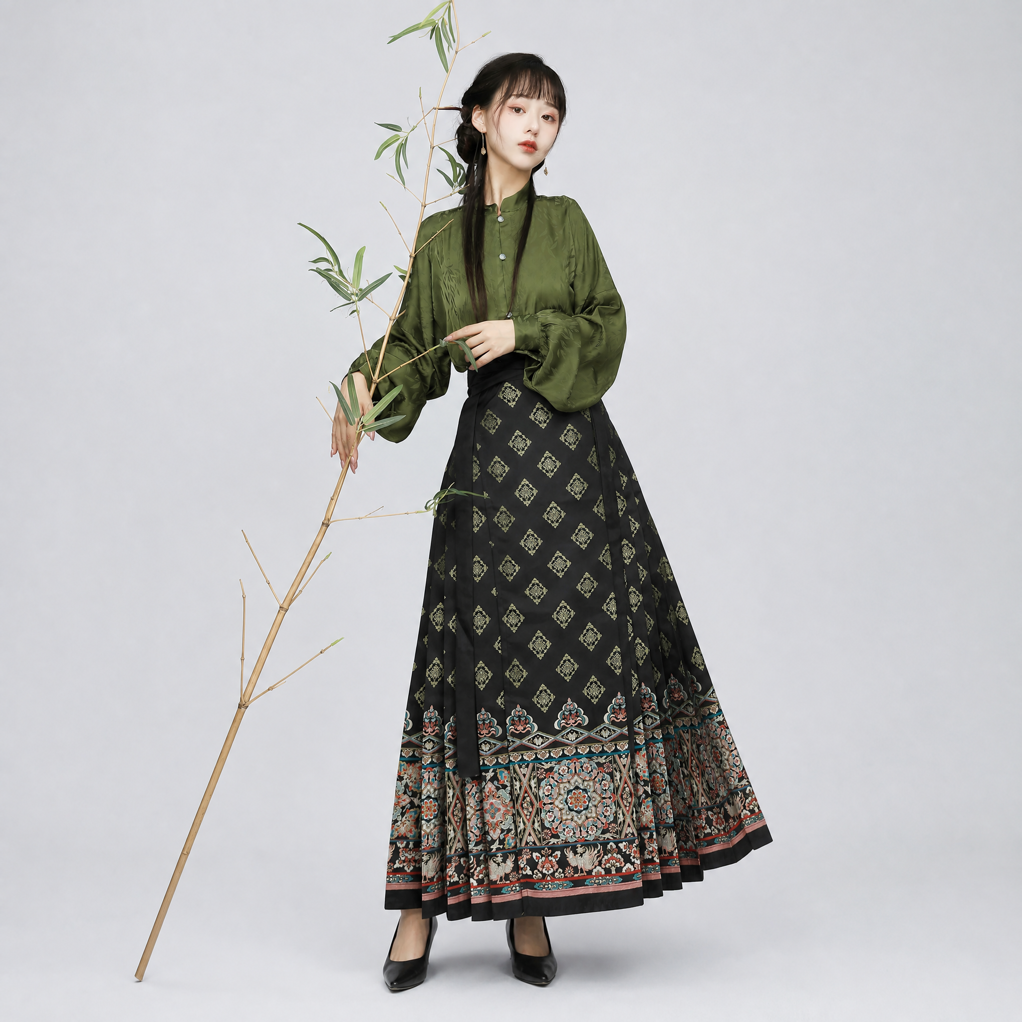 明月松间 Spirited Moon Pine Mamian Skirt