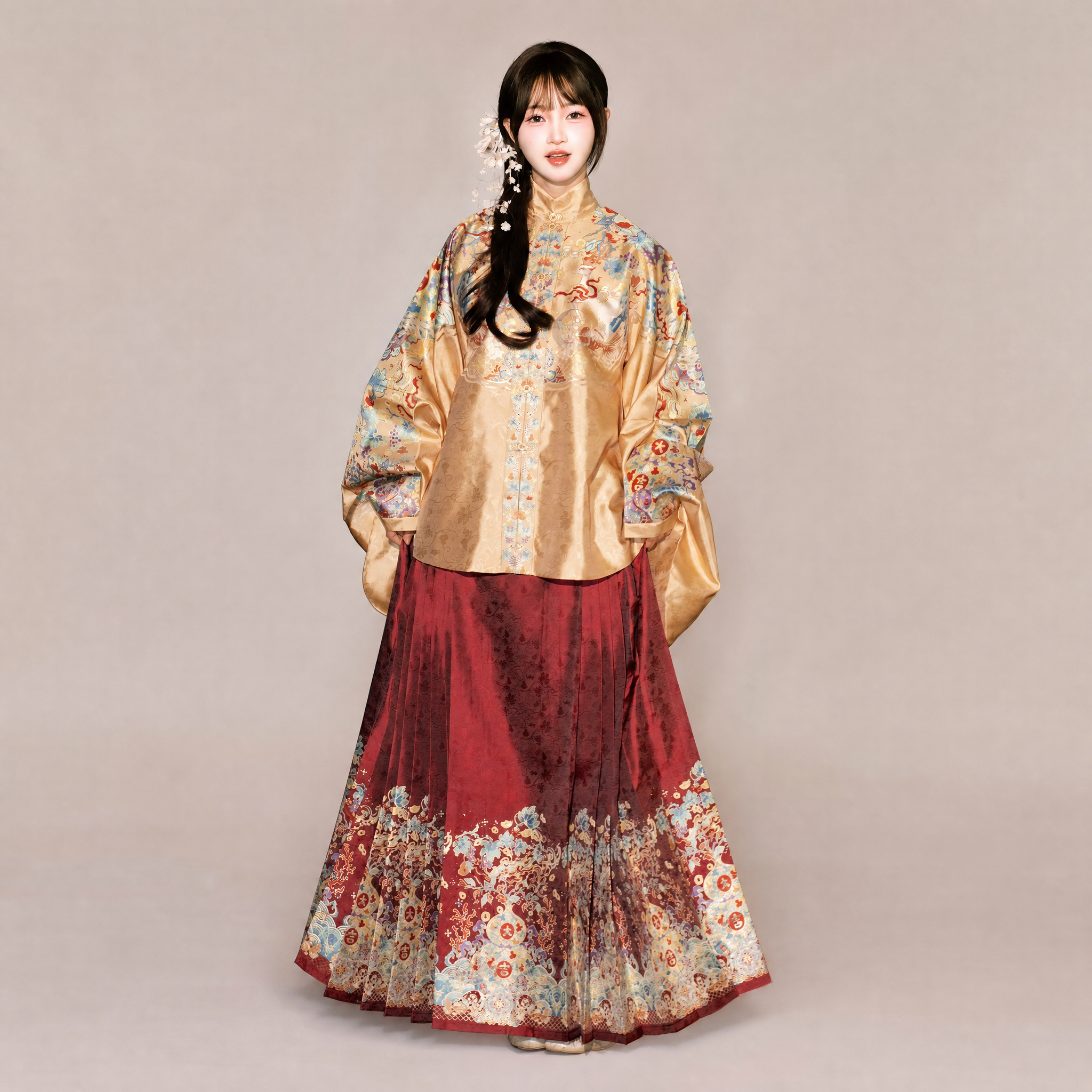 Ming-Style Brocade Mamian Set