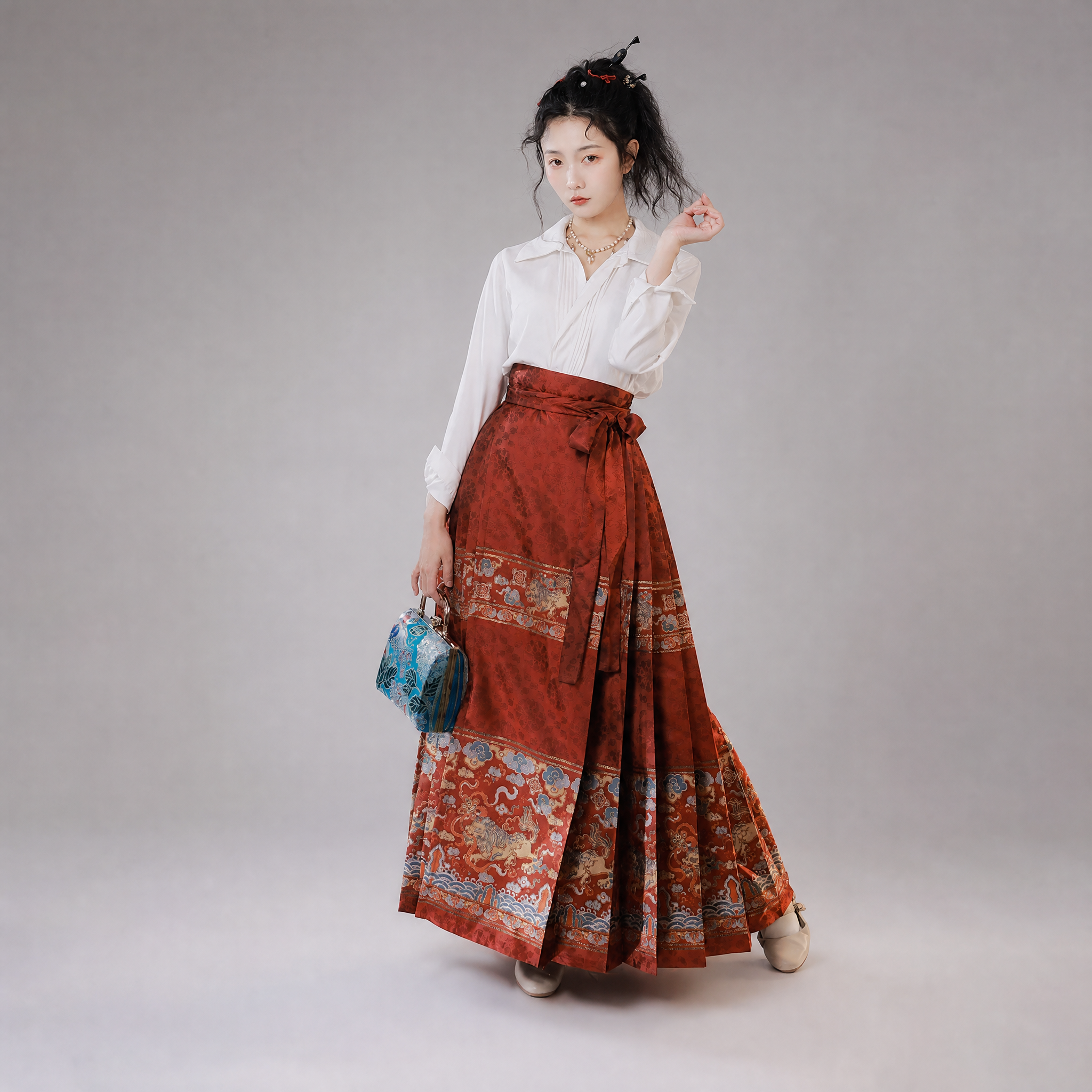 狮子球 Mamian Skirt Set