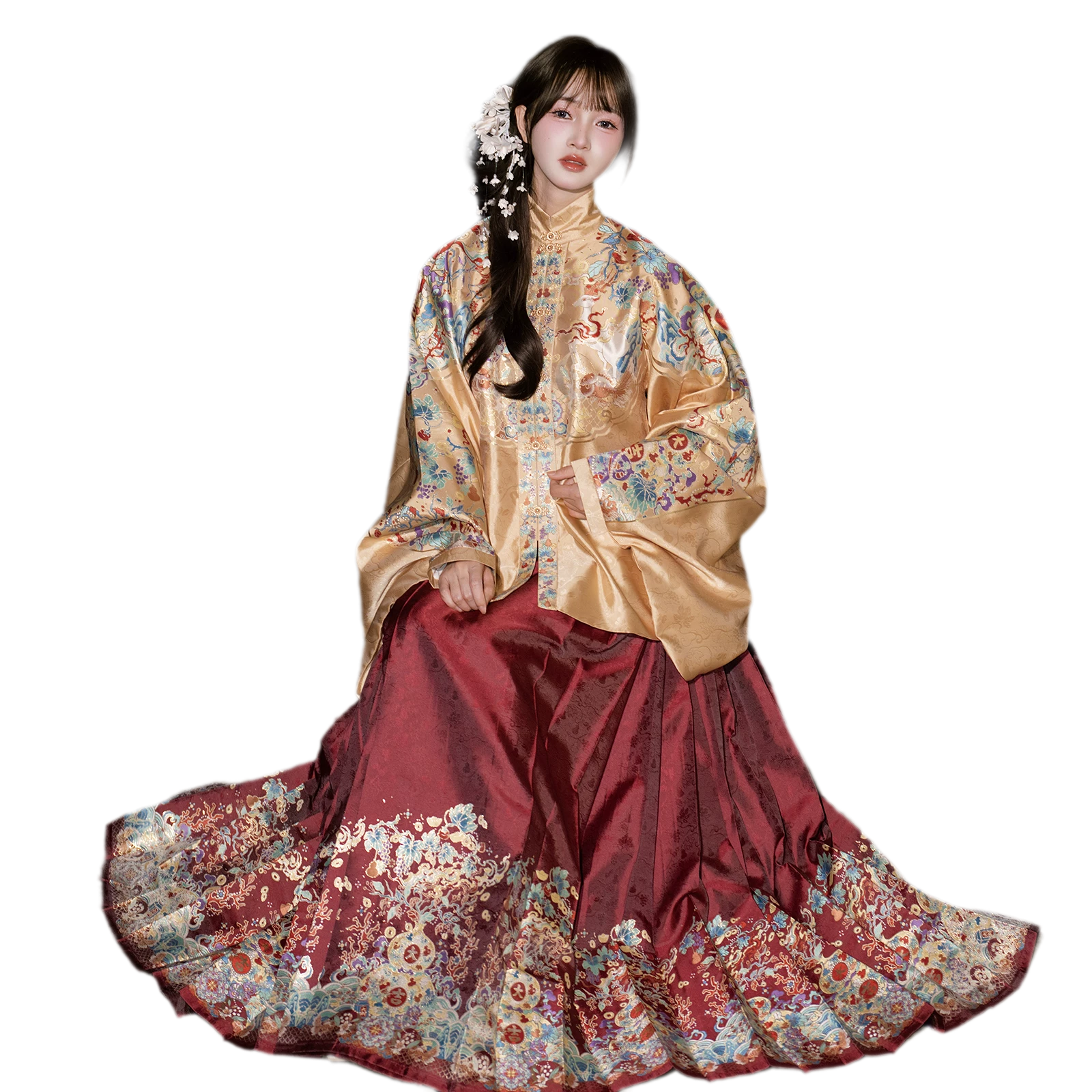 Ming-Style Brocade Mamian Set