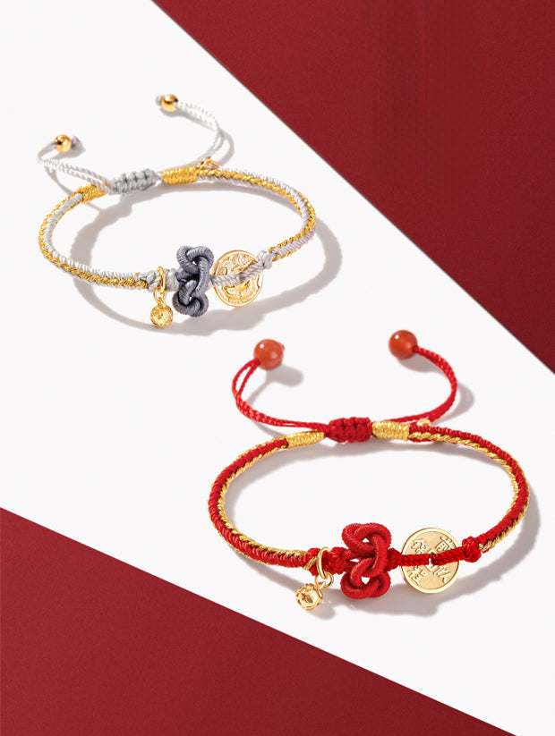 "Bright Future 前程似锦" Top Scholar Woven Red String Bracelet