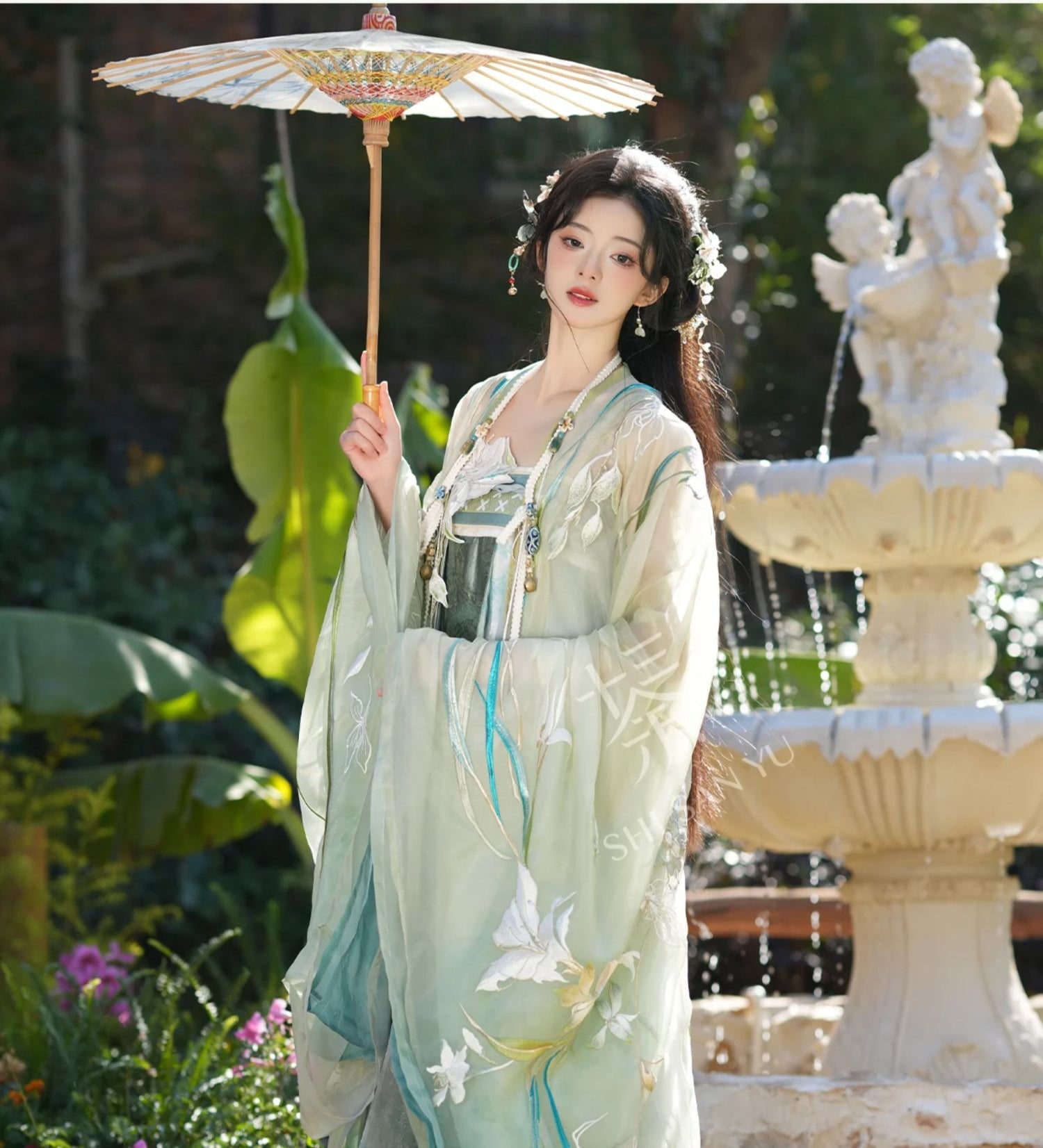 "藻景幽兰" Tang Dynasty Hanfu Set