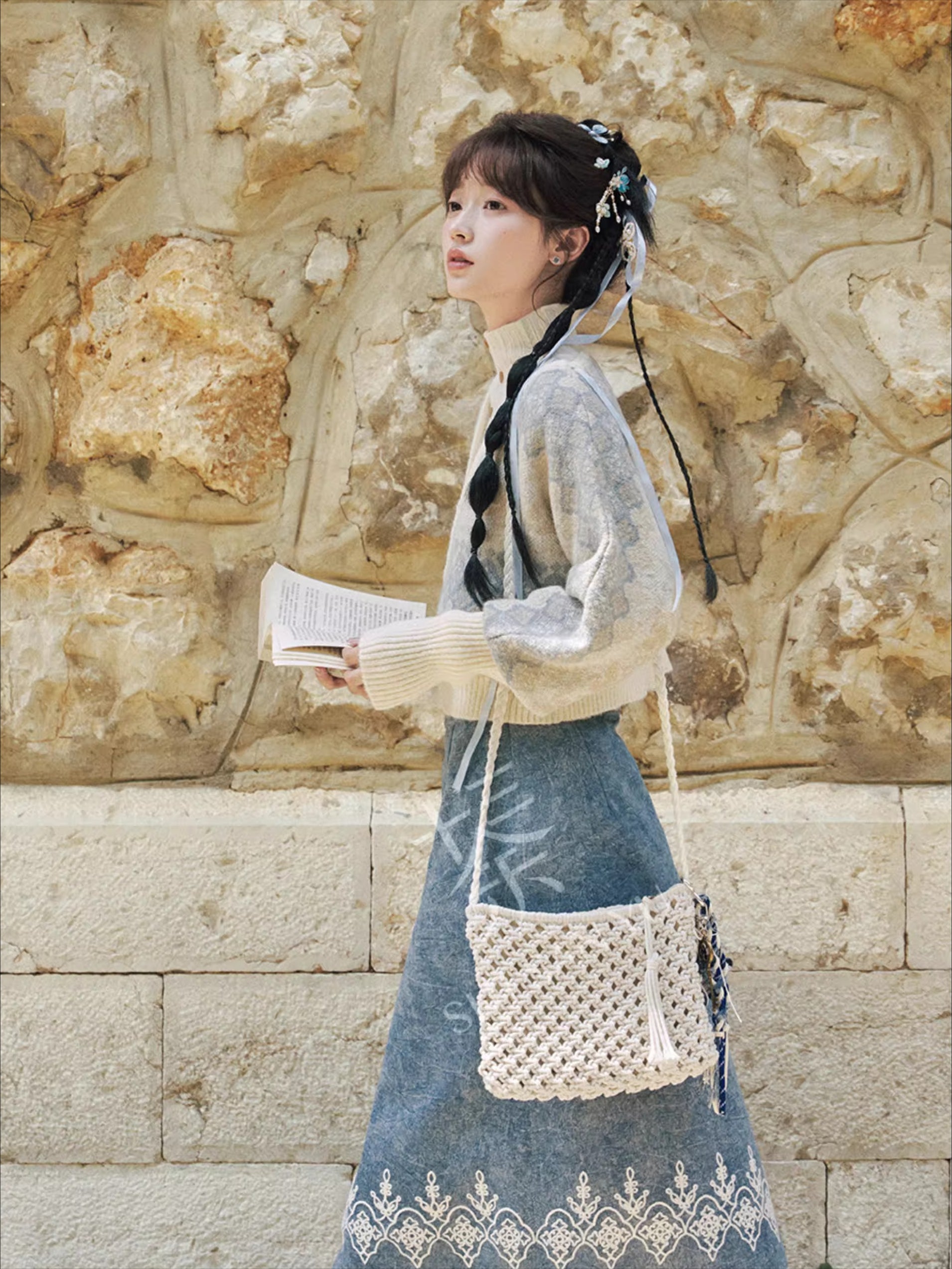 AUTUMN RIVER JACQUARD MODERN HANFU