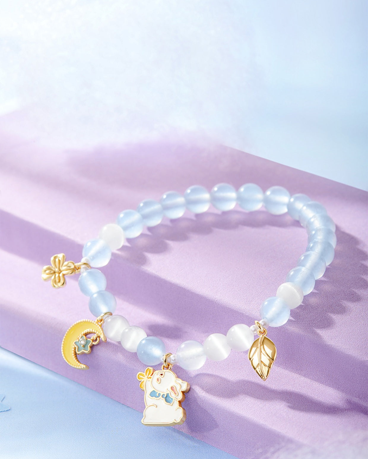 Osmanthus Jade Rabbit Shell Bead Bracelet