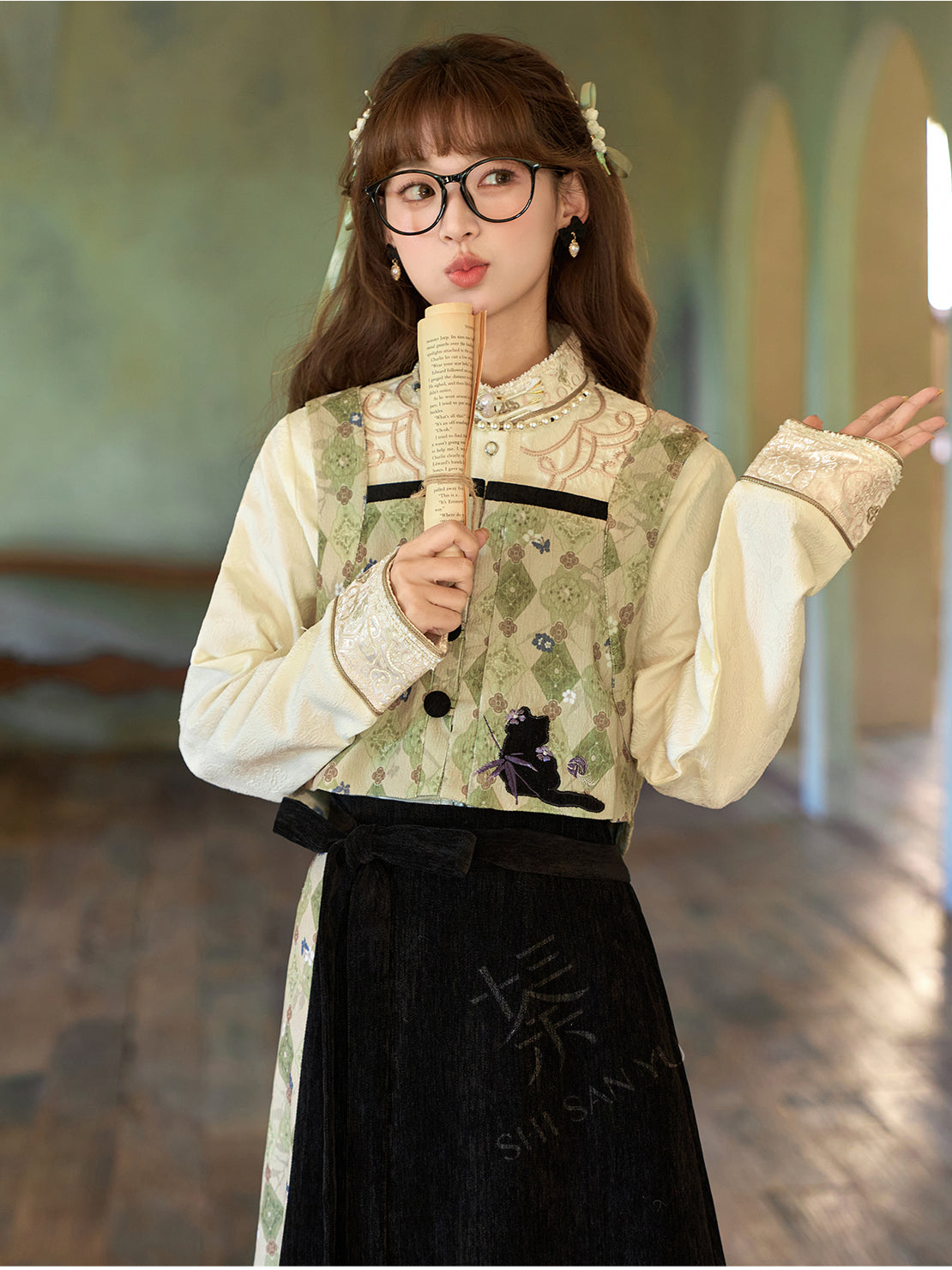 [竹月闲庭] CLOAK & MODERN HANFU SET