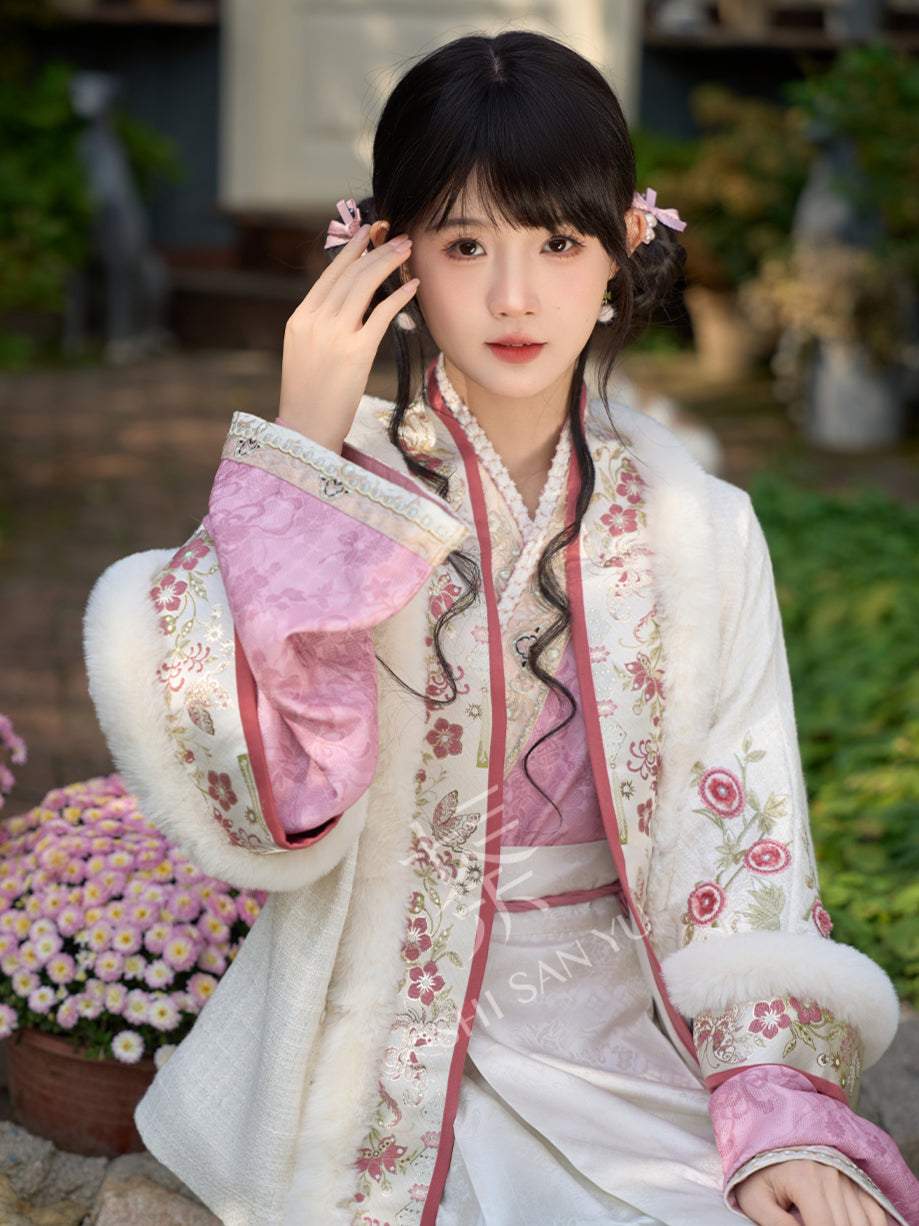 [凤庭飞花] PHOENIX COURT BLOOM - EMBROIDERED HANFU SET