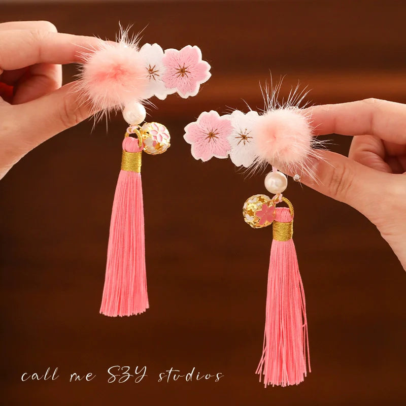 Dragon Year Lion Dance Tassel Hair Clip