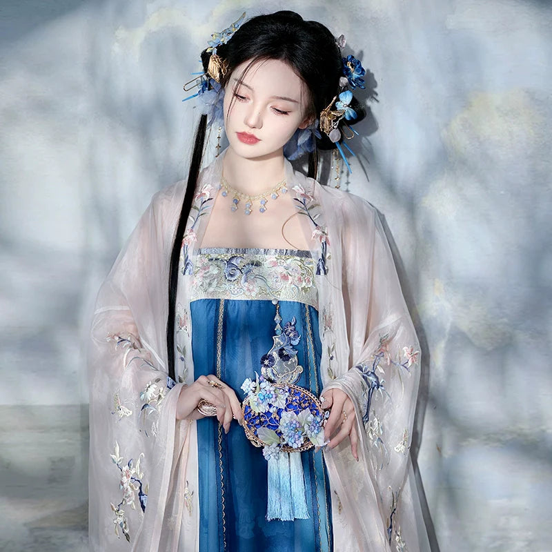 "玉兰时雨" Modern-style Hanfu Set