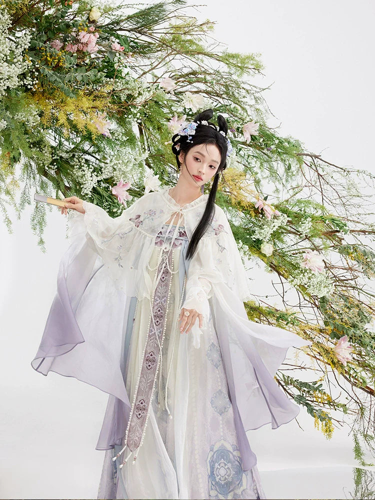 "月隐花朝" Modern-style Hanfu Set