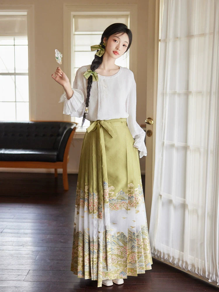 "山桃觅处" Modern-style Hanfu Set