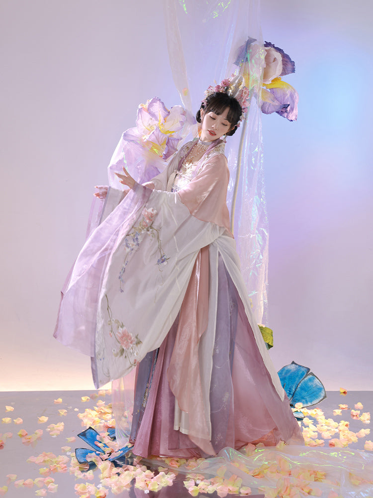 "无尽舜华" Embroidered Gradient Tang-style Hanfu