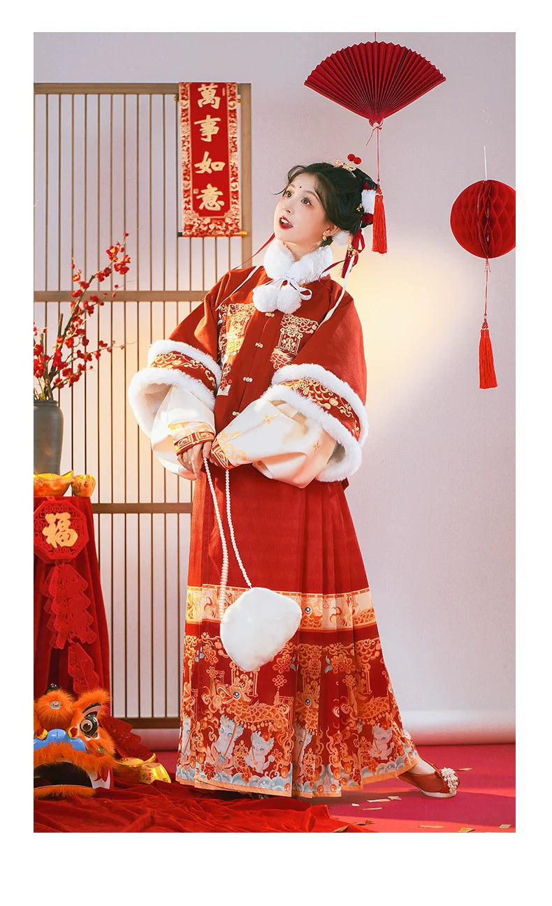 "龙宝送福"Ming-Dynasty Hanfu Set