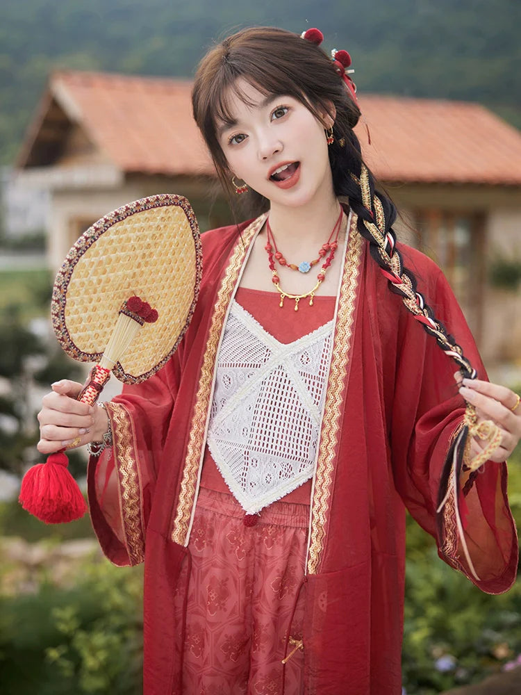 "逍遥弦歌" Modern-style Hanfu Set