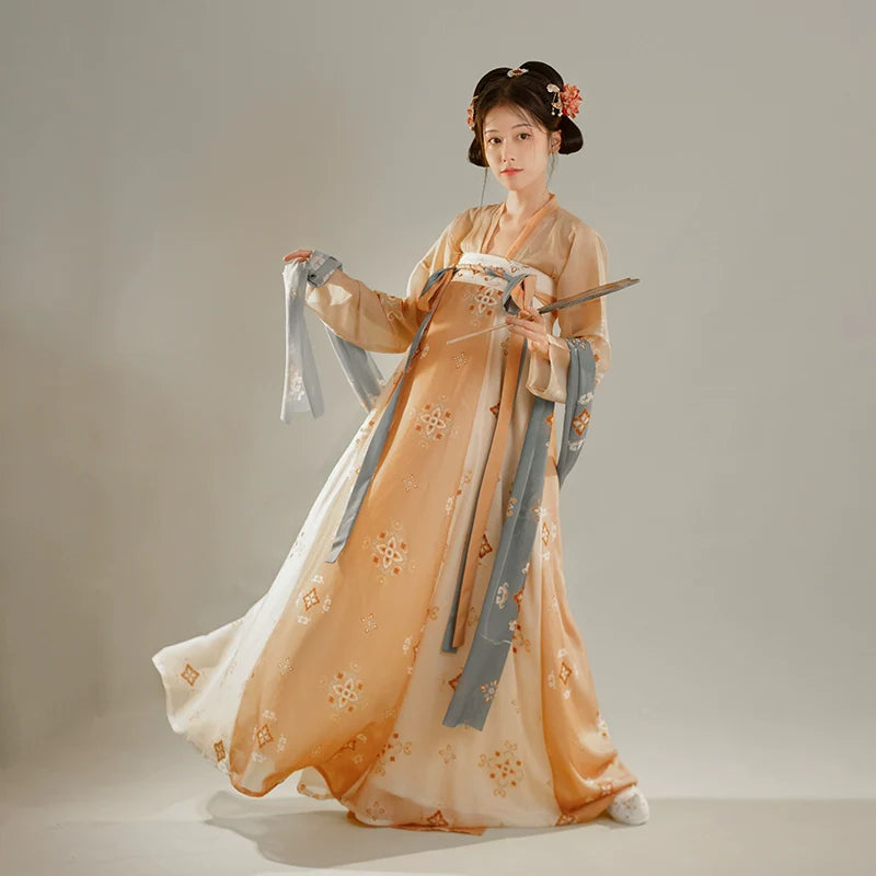 "厌离" Tang Dynasty Hanfu Set