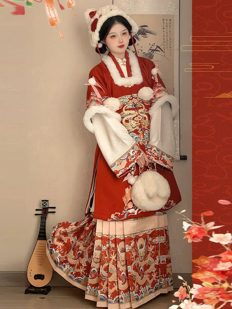 (Final Sale）"九霄龙吟"Ming-Dynasty Hanfu Set