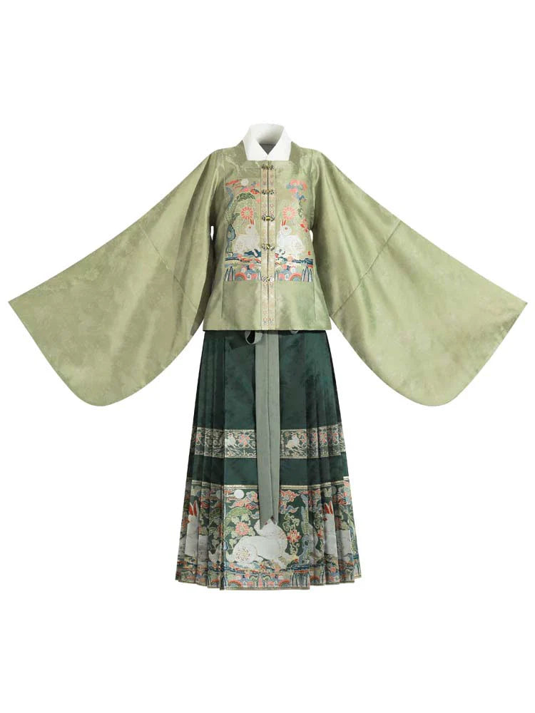 "玉兔望月" Ming Dynasty Horse-face Skirt