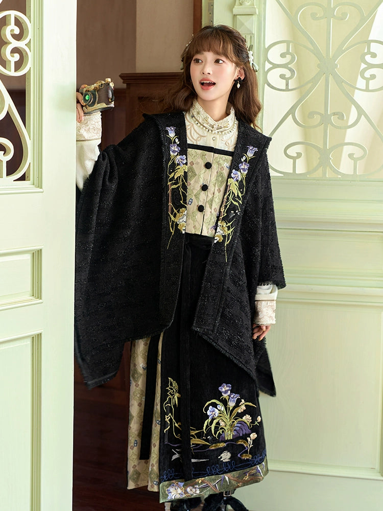 [竹月闲庭] CLOAK & MODERN HANFU SET