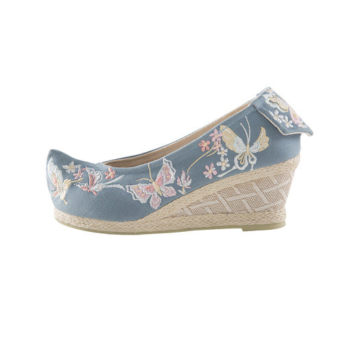 "Butterfly" Embroidered Flat & Heels Hanfu Shoes