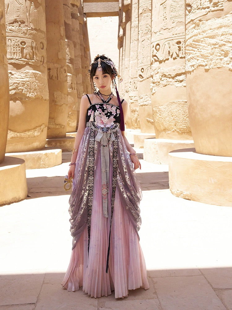 "幻影香凡" Purple Embroidered Modern-style Hanfu