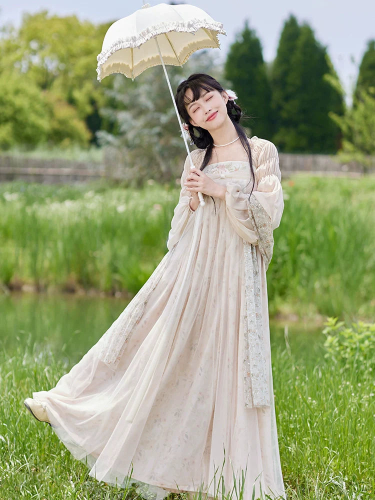 "纱雾" Han Element Maxi Dress