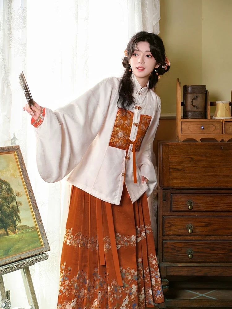 "灵兔华灯" Modern-Style Hanfu Set