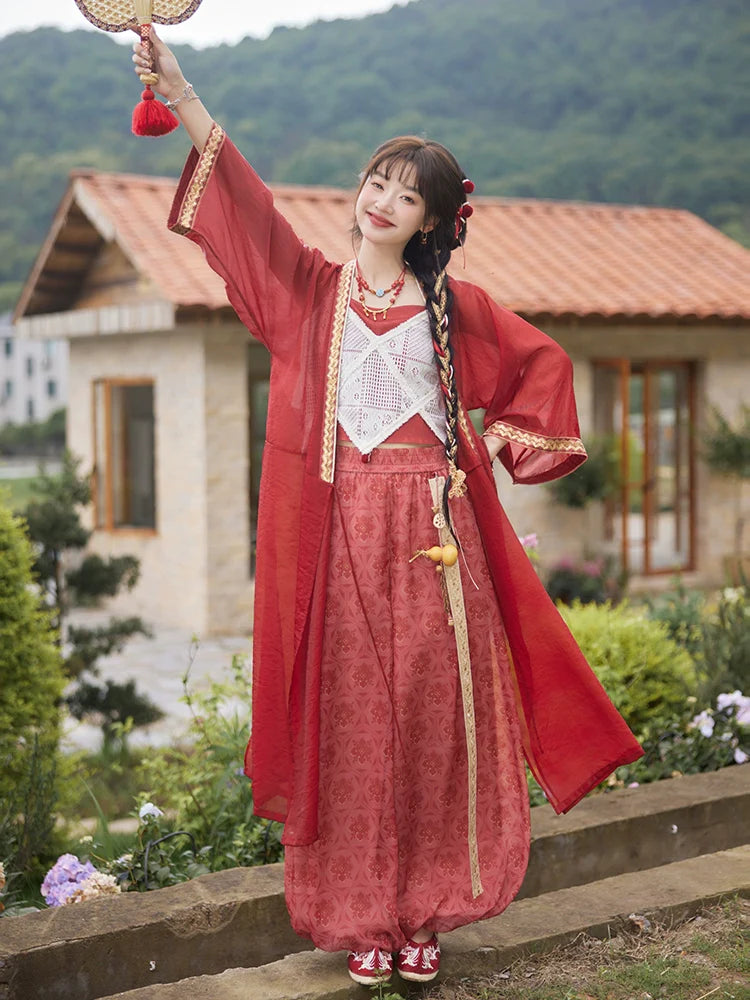 "逍遥弦歌" Modern-style Hanfu Set