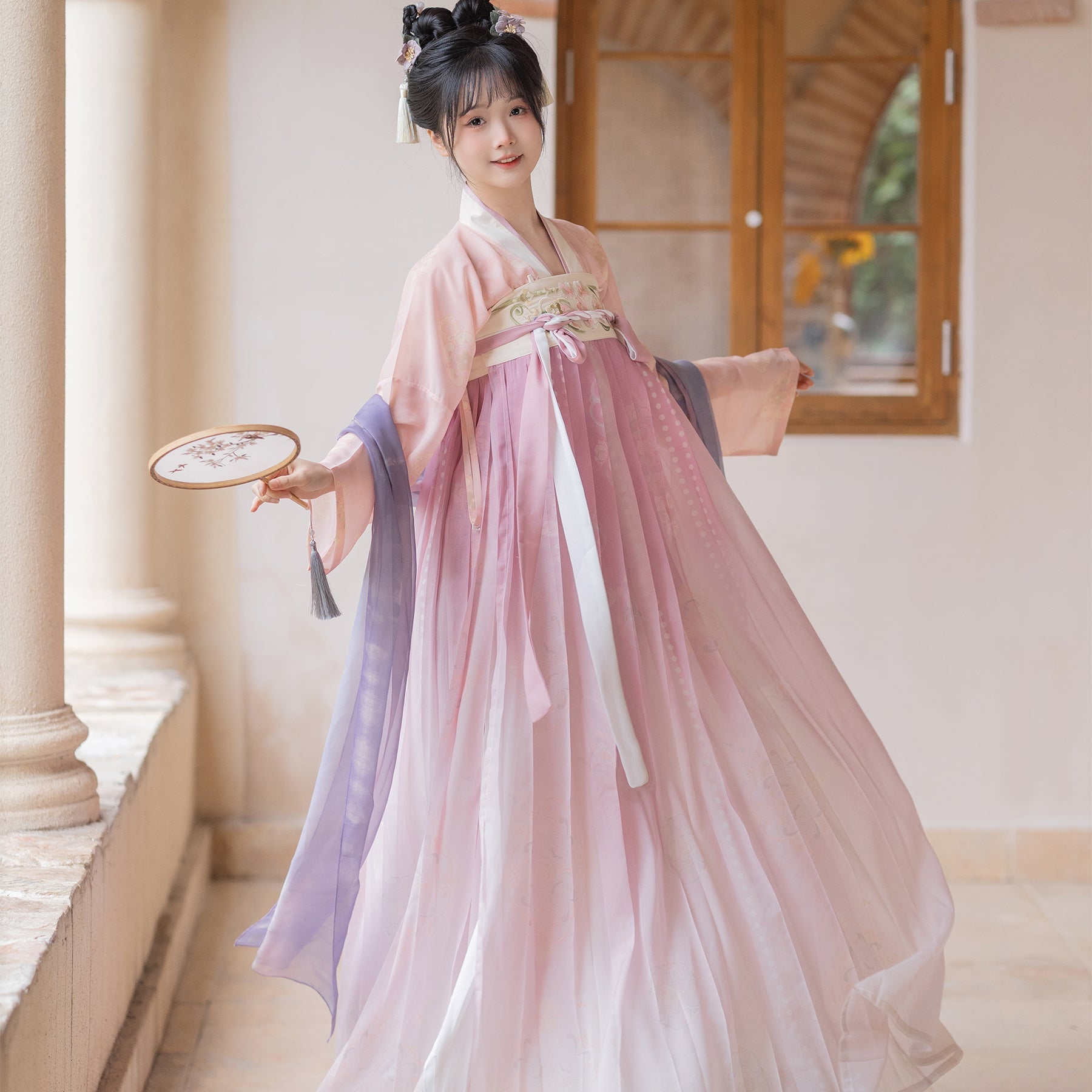 "垂丝海棠" Tang Dynasty Style Hanfu Set