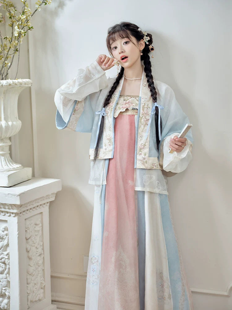 "时晴海棠" Modern-style Hanfu Set