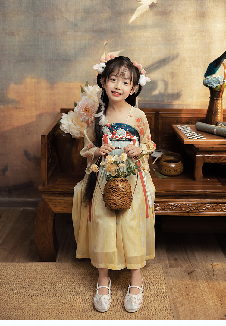 "长命缕·龙女" Modern-style Hanfu Dress for Kids