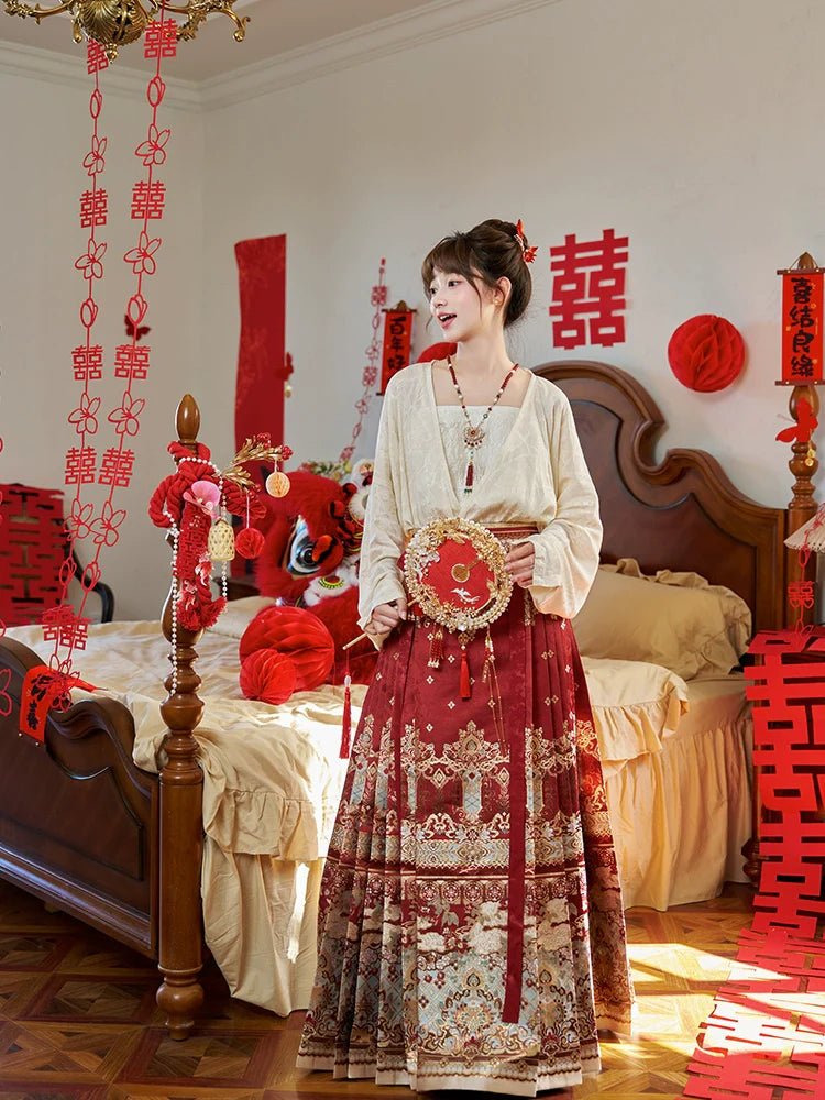 "素瓷·羡鸳鸯" Wedding Toast hanfu set