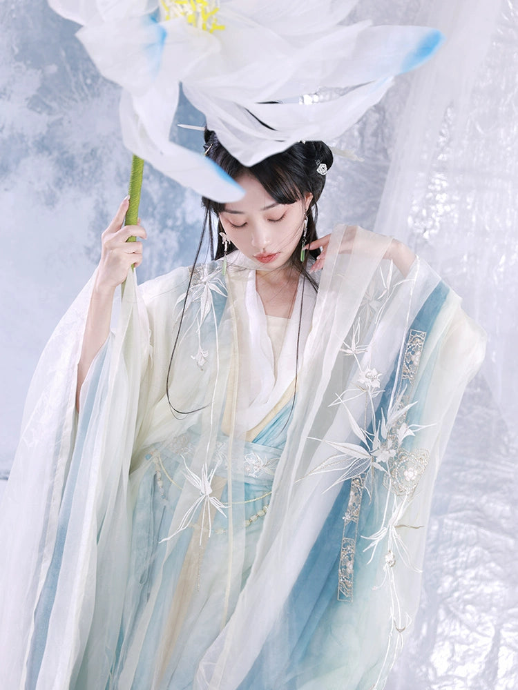 "云上流岚" Double-Layered Sleeve Hanfu Set