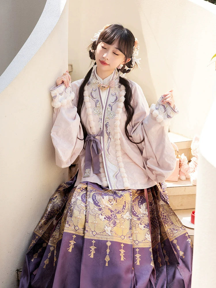 "紫釉金霜" Modern Hanfu Set