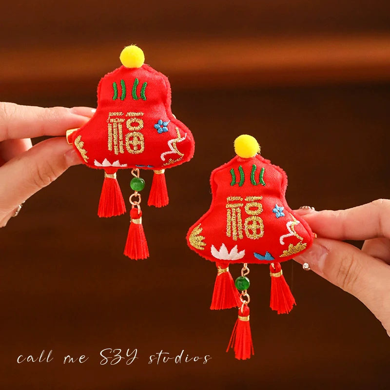 Dragon Year Lion Dance Tassel Hair Clip