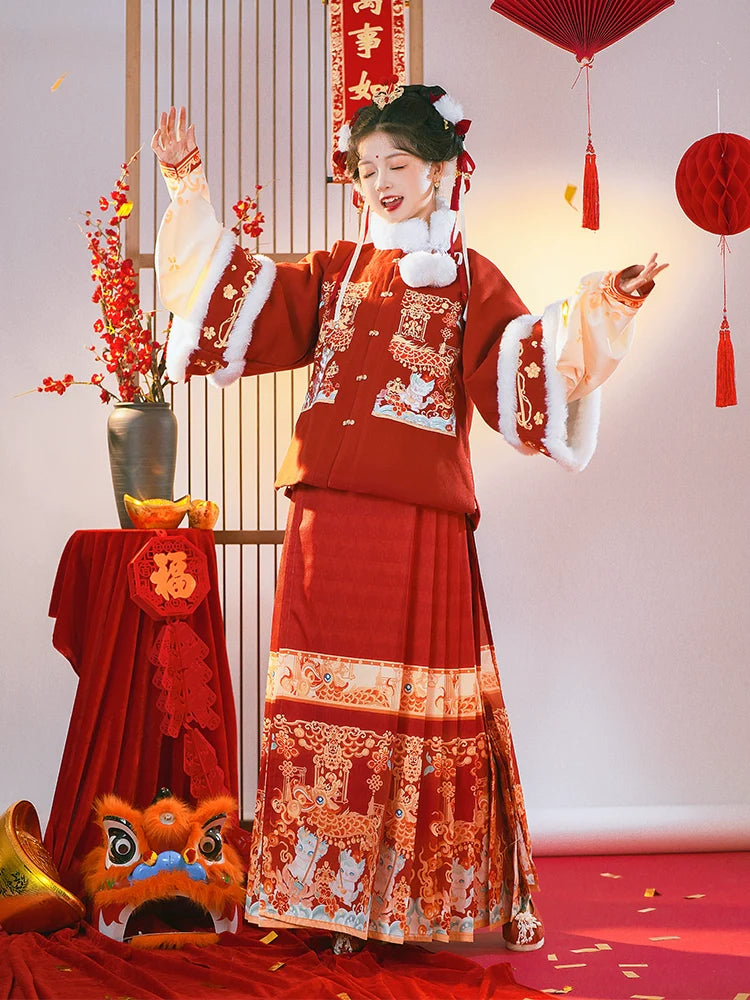 "龙宝送福"Ming-Dynasty Hanfu Set