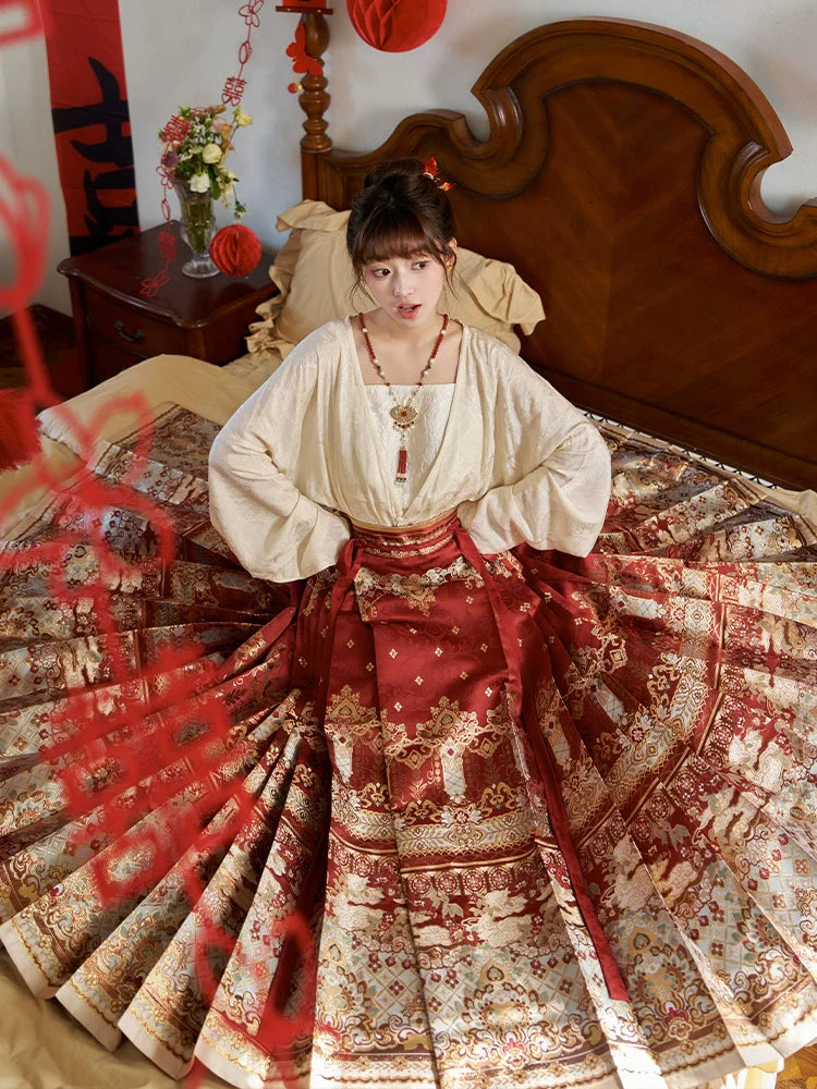 "素瓷·羡鸳鸯" Wedding Toast hanfu set