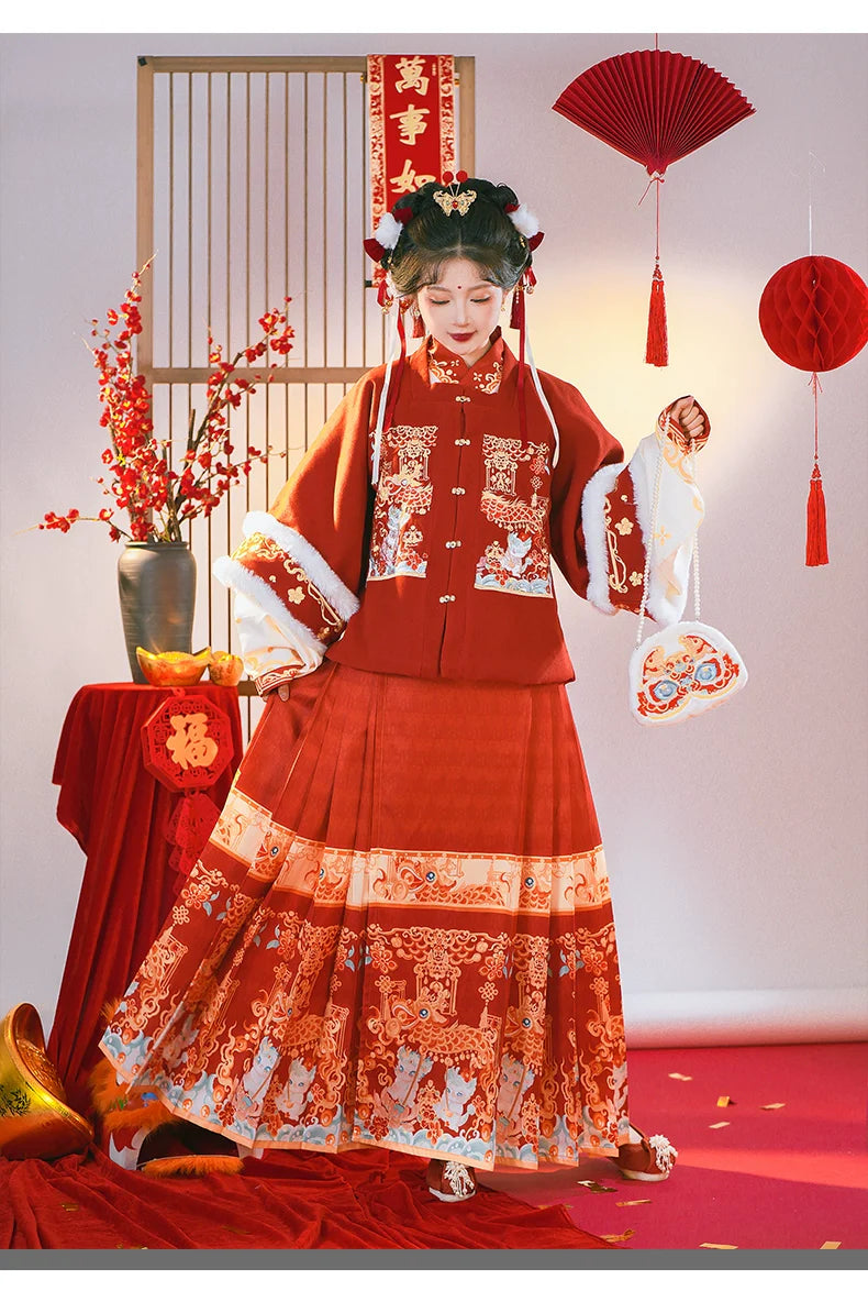 "龙宝送福"Ming-Dynasty Hanfu Set