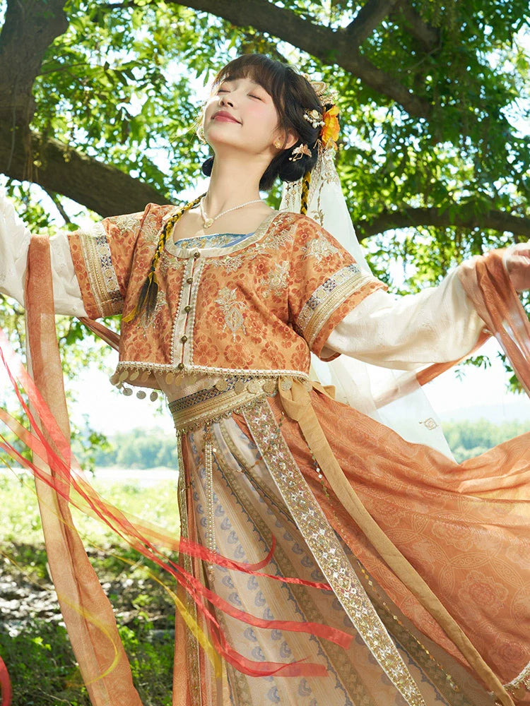 "天竺诗音" Tang Dynasty Hanfu Set