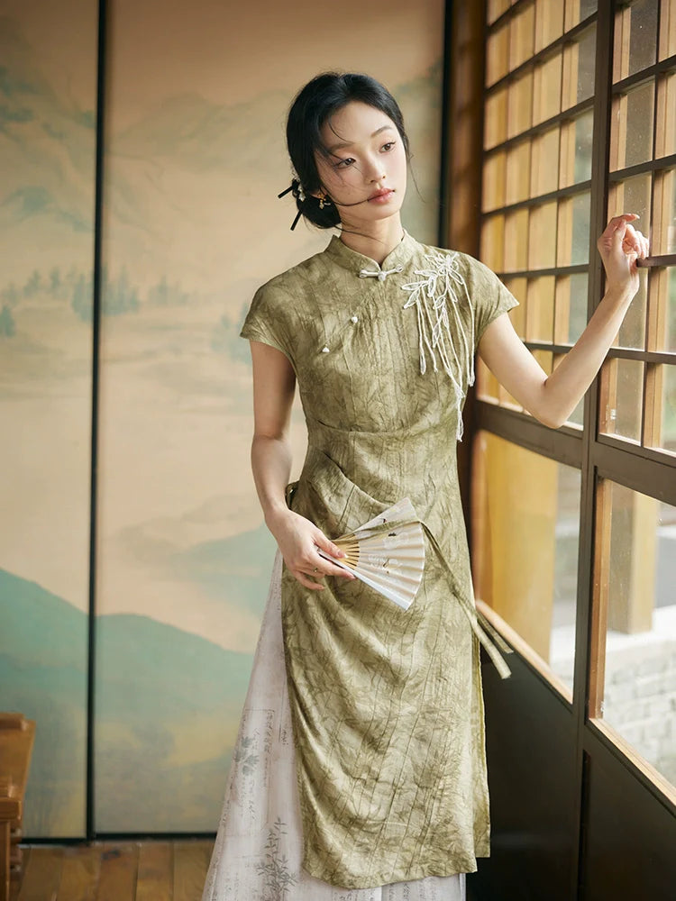 "本草竹影" Modern-style Hanfu Set