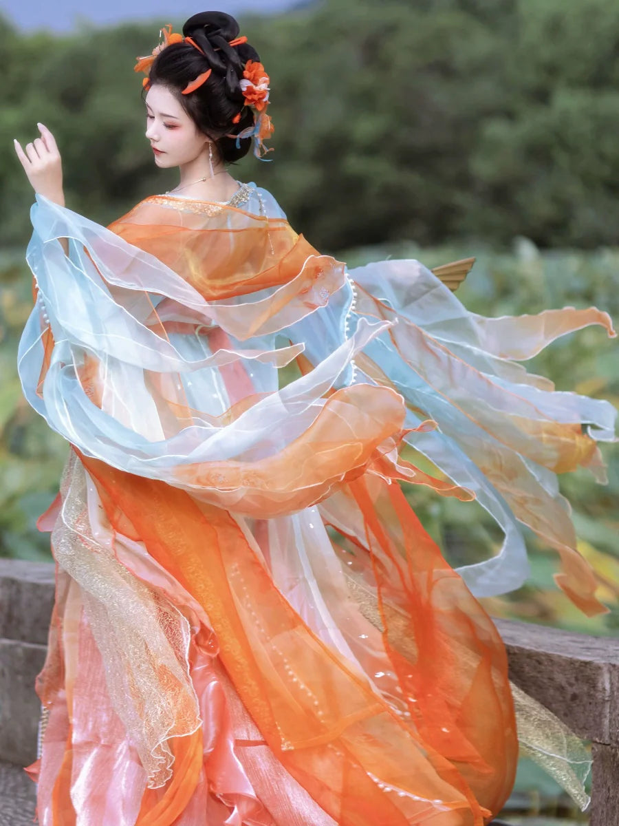 "红凌锦鲤" Tang Dynasty Hanfu Set